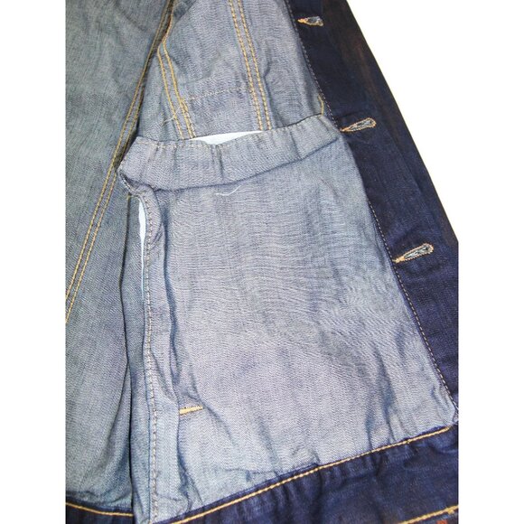 Vintage Classic Blue Denim Jean Jacket Distressed Size X Large Trucker NWT - Picture 7 of 8